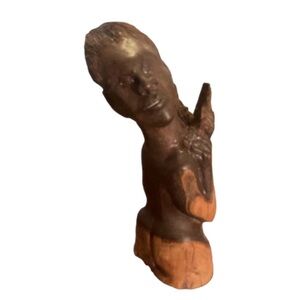 Vintage 1976 Noel Reid Jamaican hand carved Sculpture